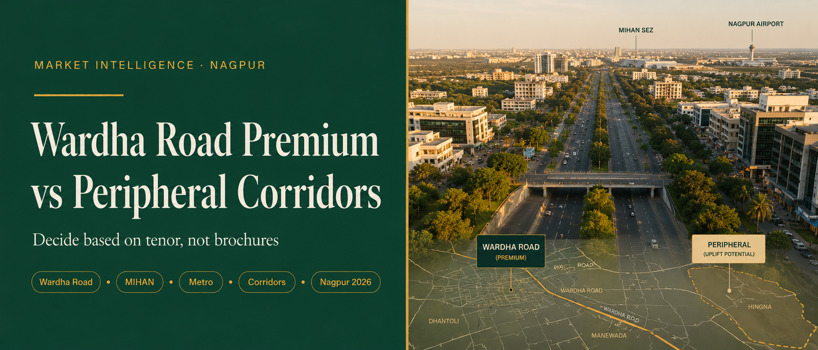 Why Wardha Road still absorbs premium—and when peripheral corridors make sense