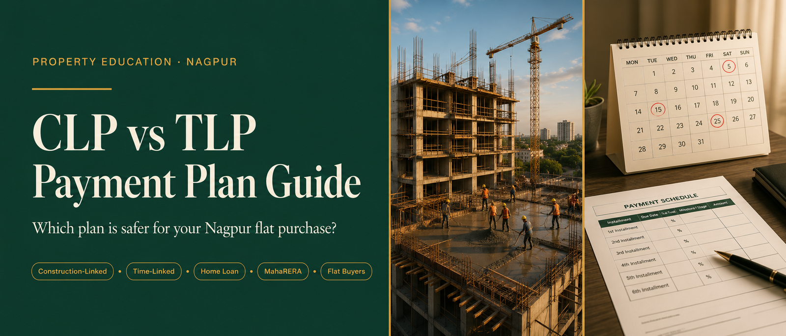 Construction-Linked vs Time-Linked Payment Plan — Which Is Better for Nagpur Flat Buyers?